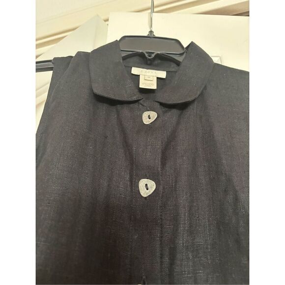 J. Jill Linen Dress with Hammered Metal Buttons - Picture 3 of 5